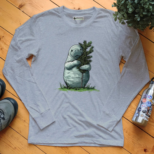 Manatee Tree Hugger Long Sleeve T-Shirt