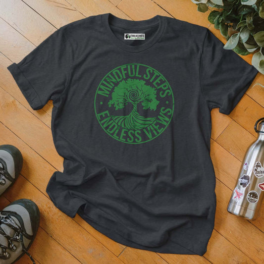 Mindful Steps, Endless Views T-Shirt