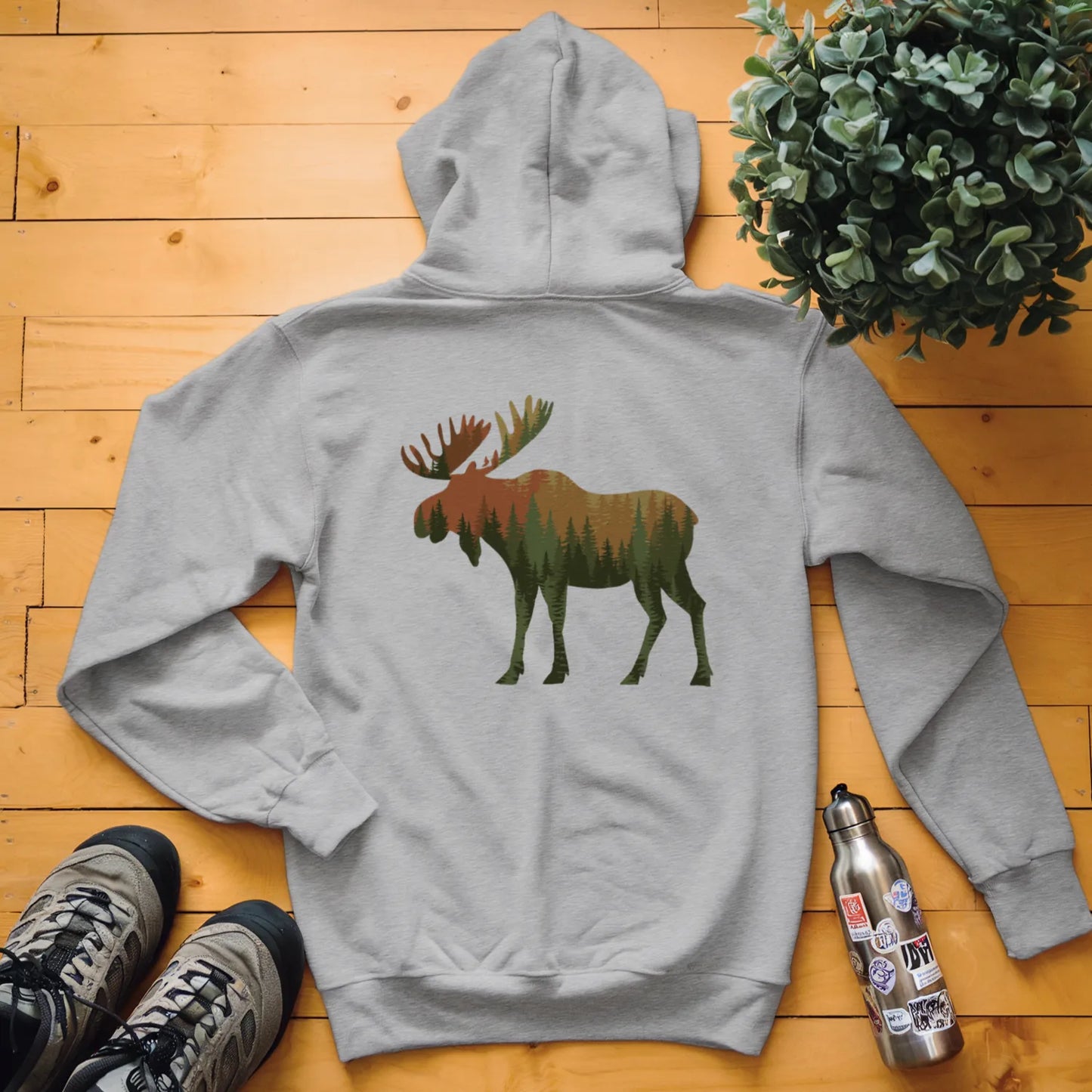 Moose Forest Scene Hoodie