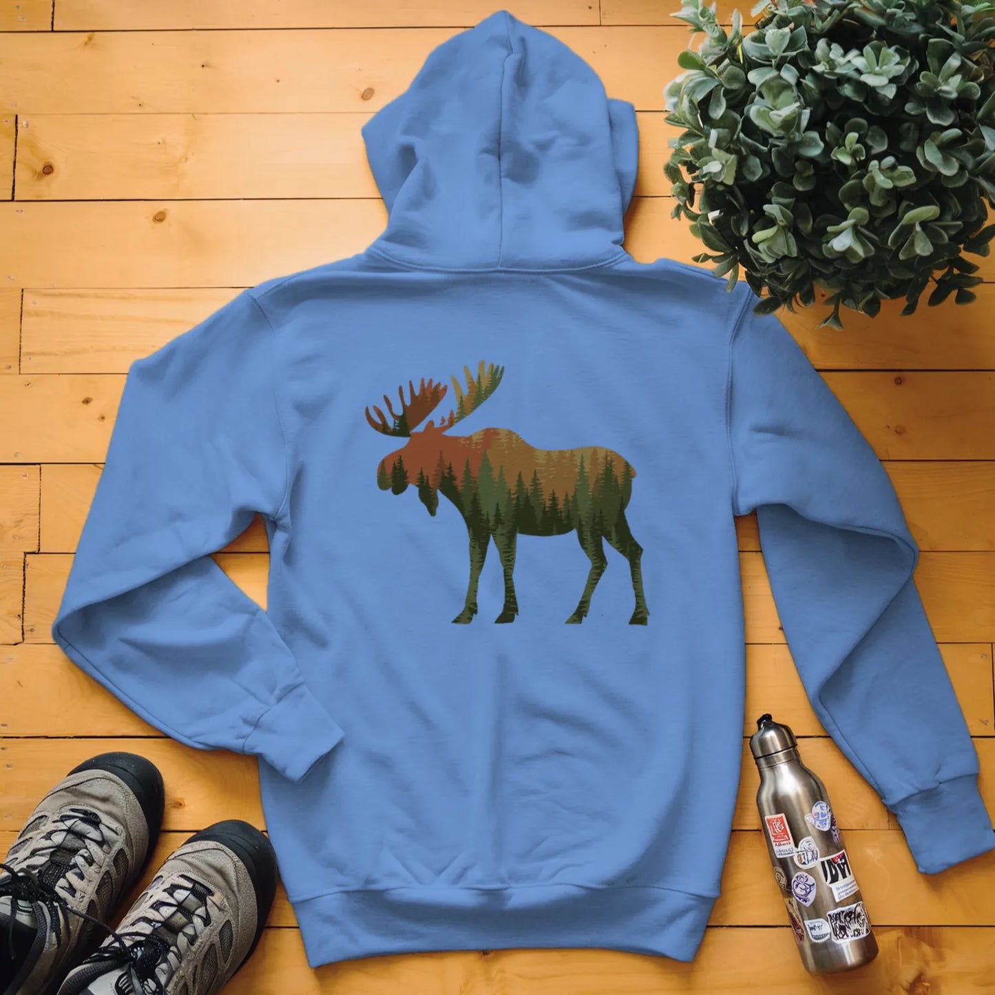 Moose Forest Scene Hoodie