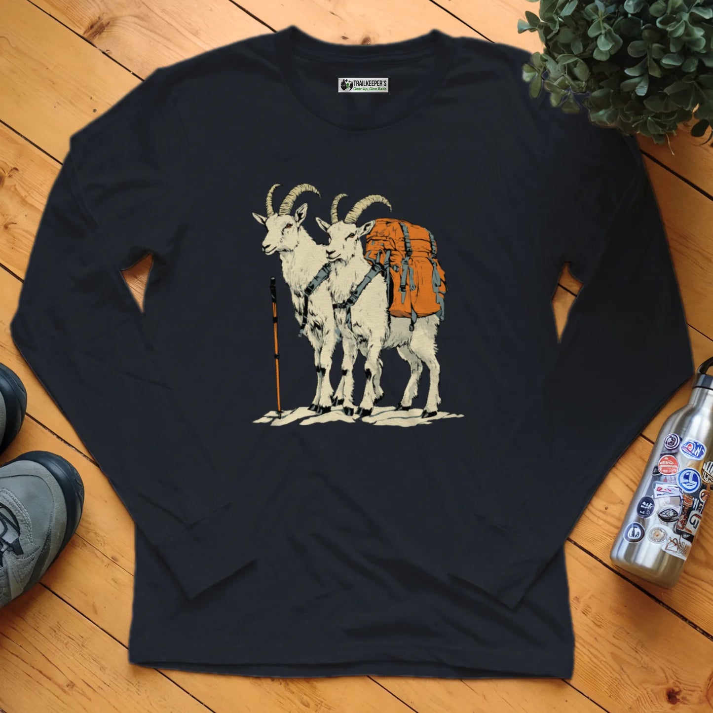 Mountain Goat Backpacker Buddies Long Sleeve T-Shirt