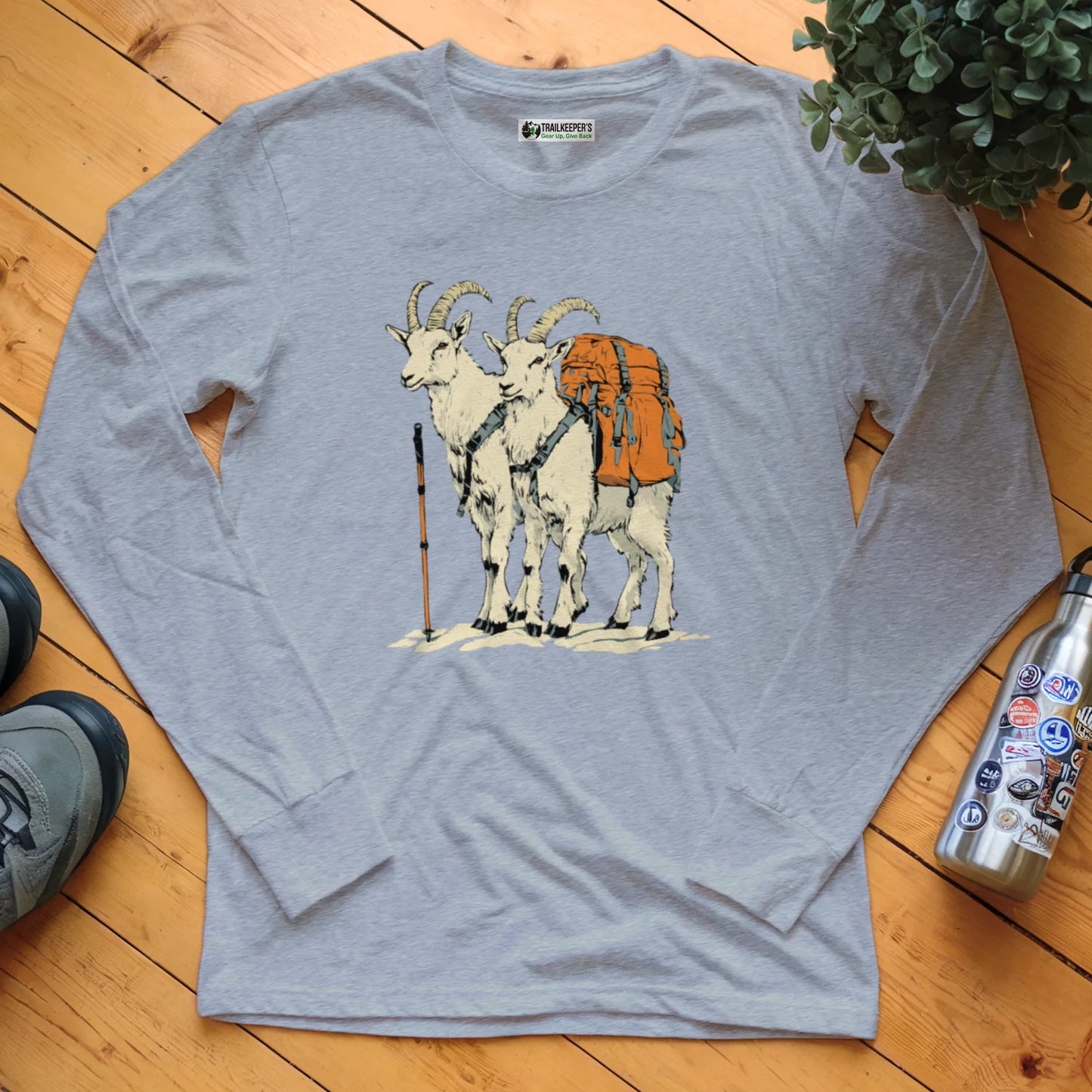 Mountain Goat Backpacker Buddies Long Sleeve T-Shirt