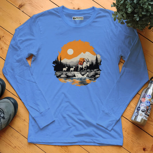 Mountain Goat Backpacker Family Long Sleeve T-Shirt