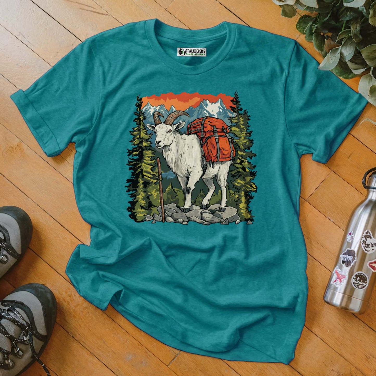 Mountain Goat Backpacker In The Mountains T-Shirt