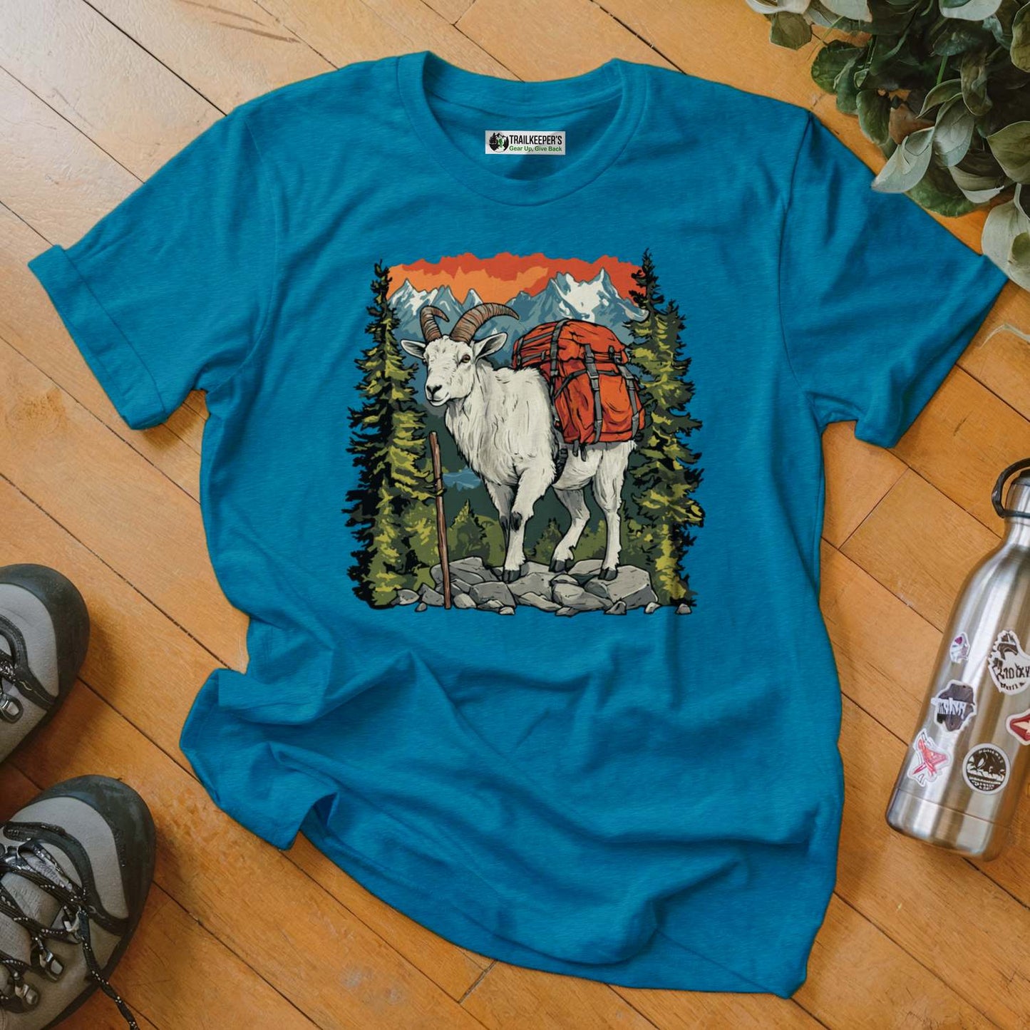 Mountain Goat Backpacker In The Mountains T-Shirt