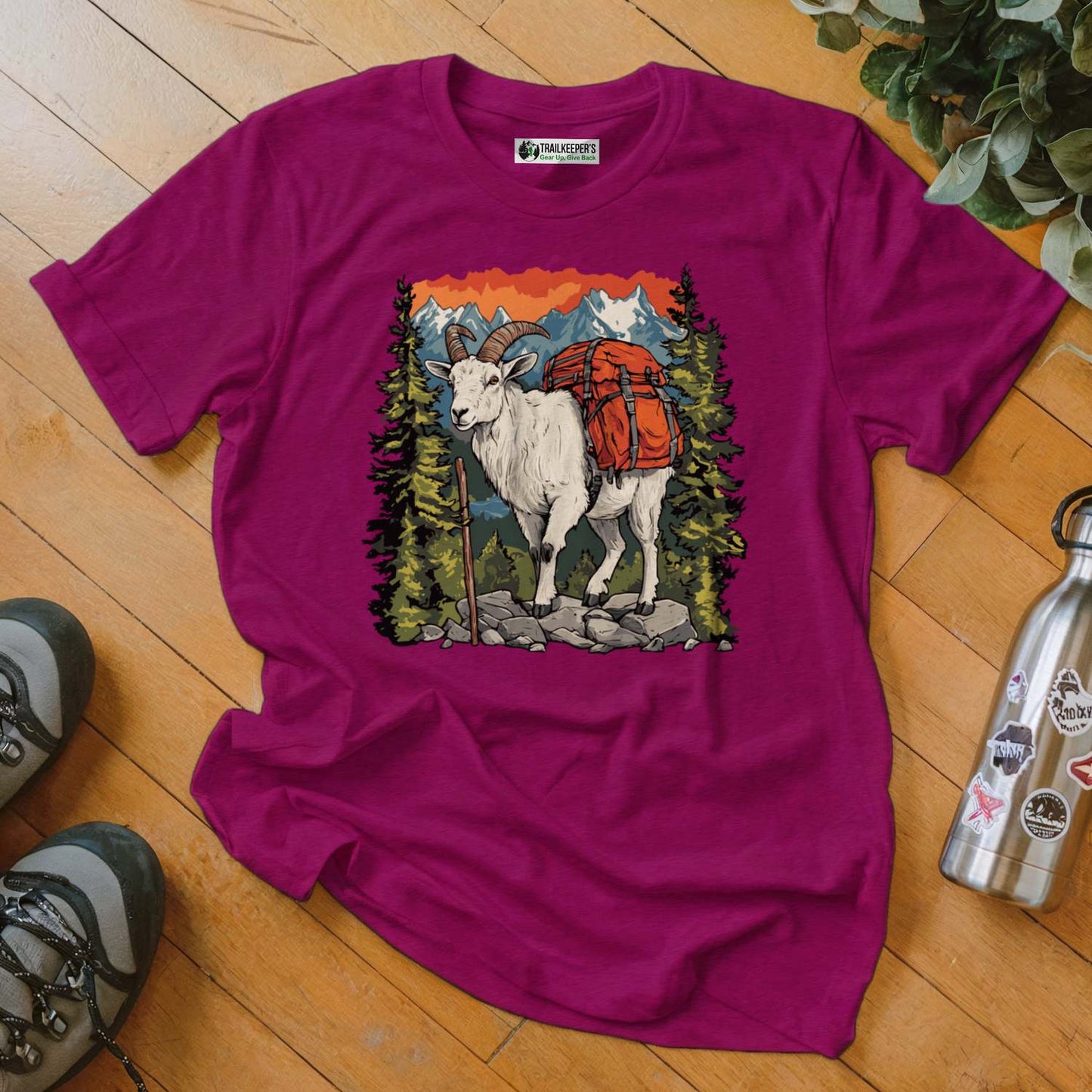 Mountain Goat Backpacker In The Mountains T-Shirt