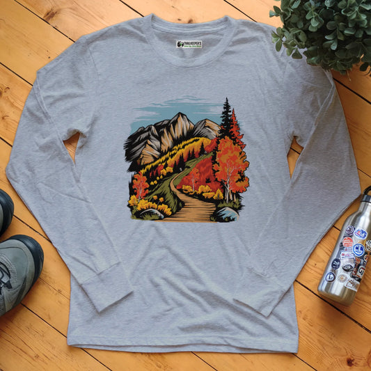 Mountain Hiking Trail Long Sleeve T-Shirt