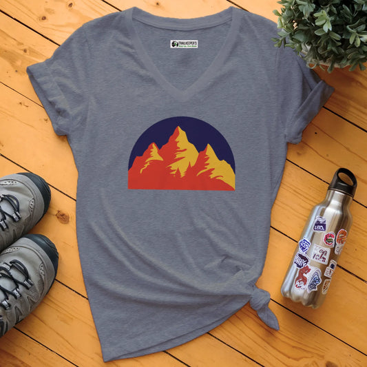 Mountain Scene V-Neck T-Shirt