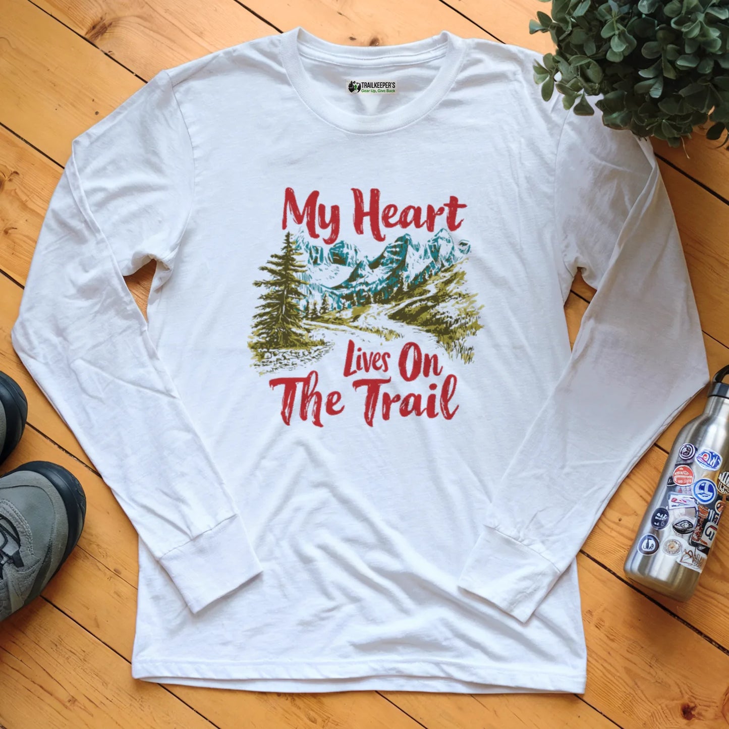 My Heart Lives On The Trail Long Sleeve T-Shirt