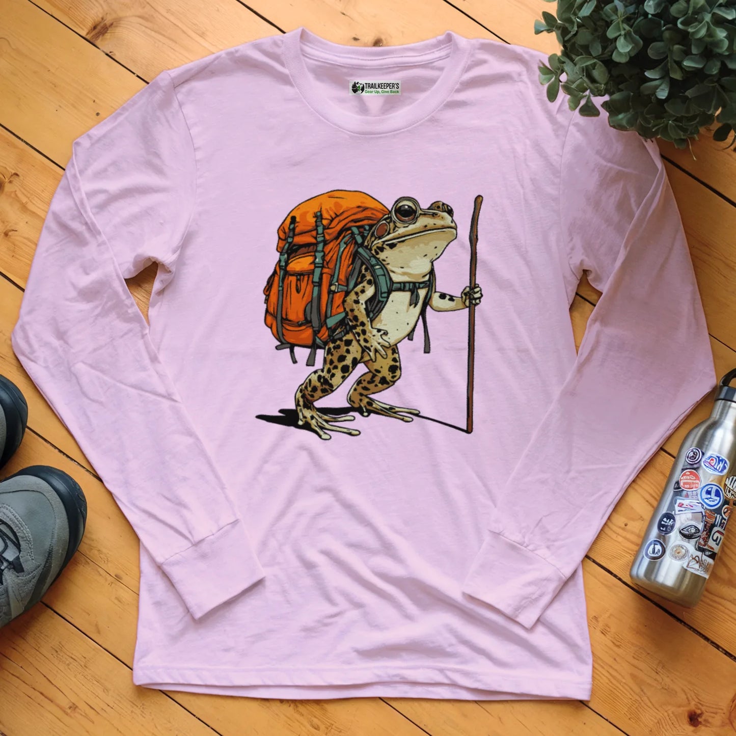 Northern Leopard Frog Backpacker Long Sleeve T-Shirt