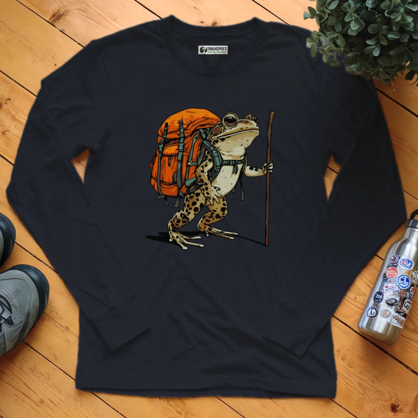 Northern Leopard Frog Backpacker Long Sleeve T-Shirt