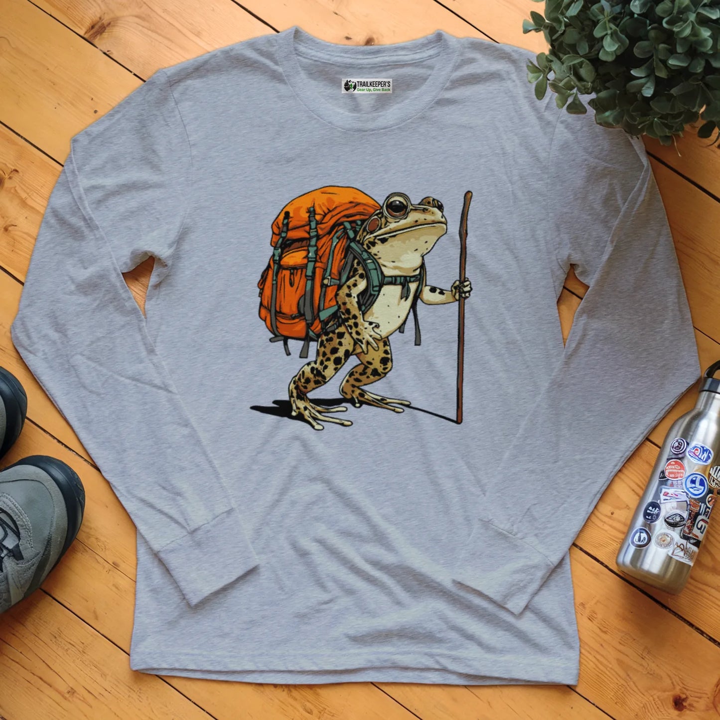 Northern Leopard Frog Backpacker Long Sleeve T-Shirt