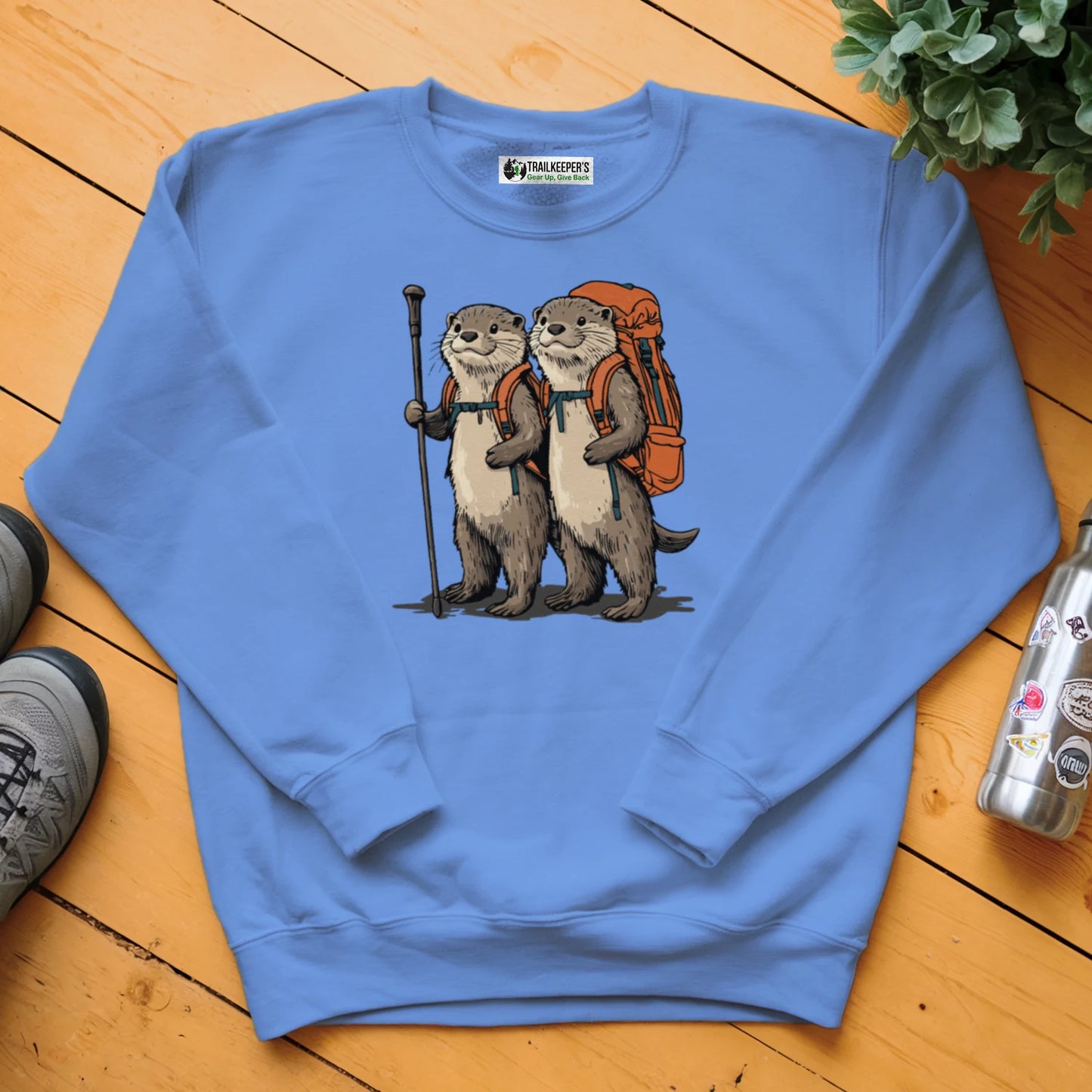 Otter Backpacker Couple Sweatshirt