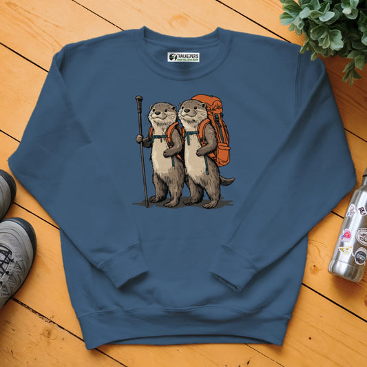 Otter Backpacker Couple Sweatshirt