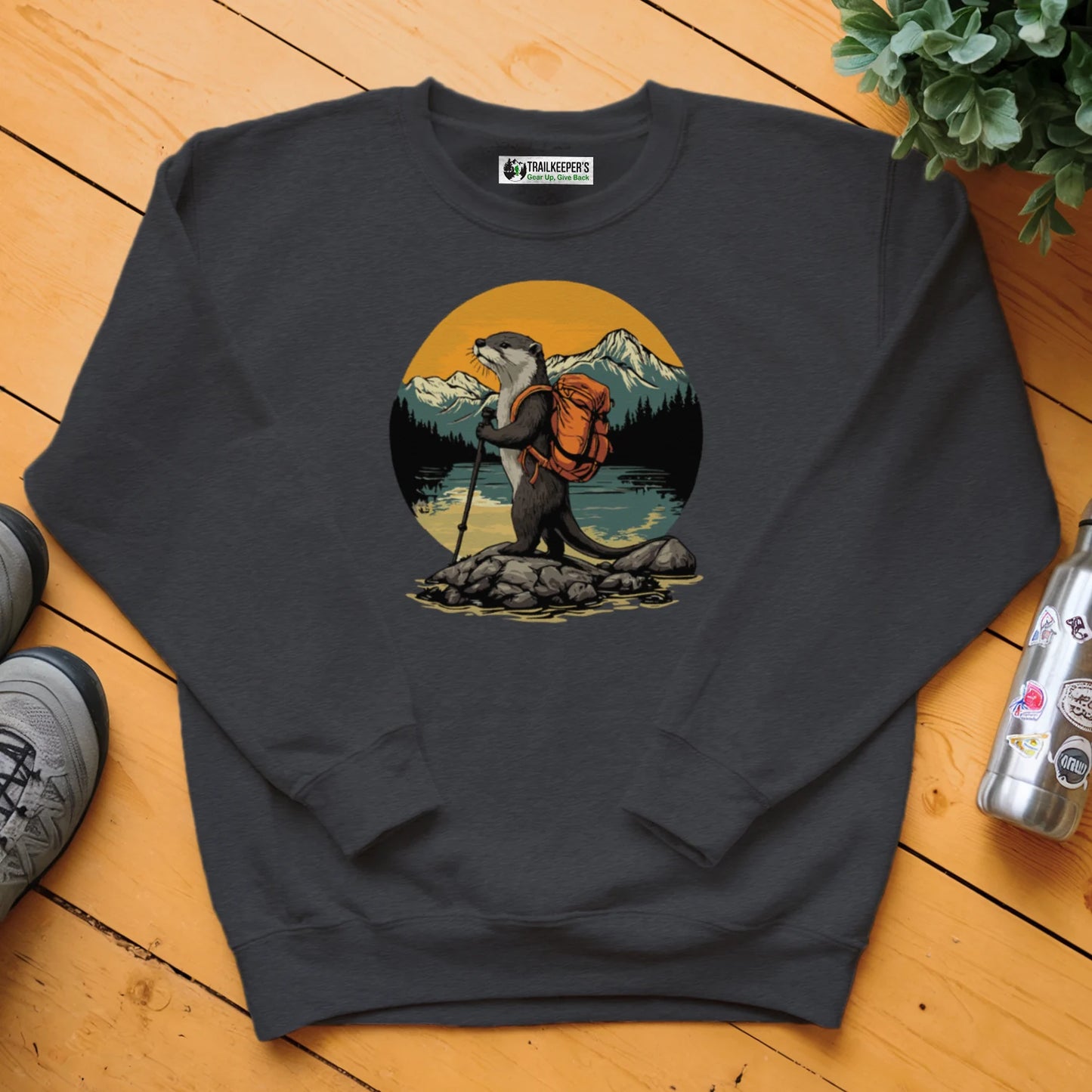 Otter Backpacker On The River Sweatshirt