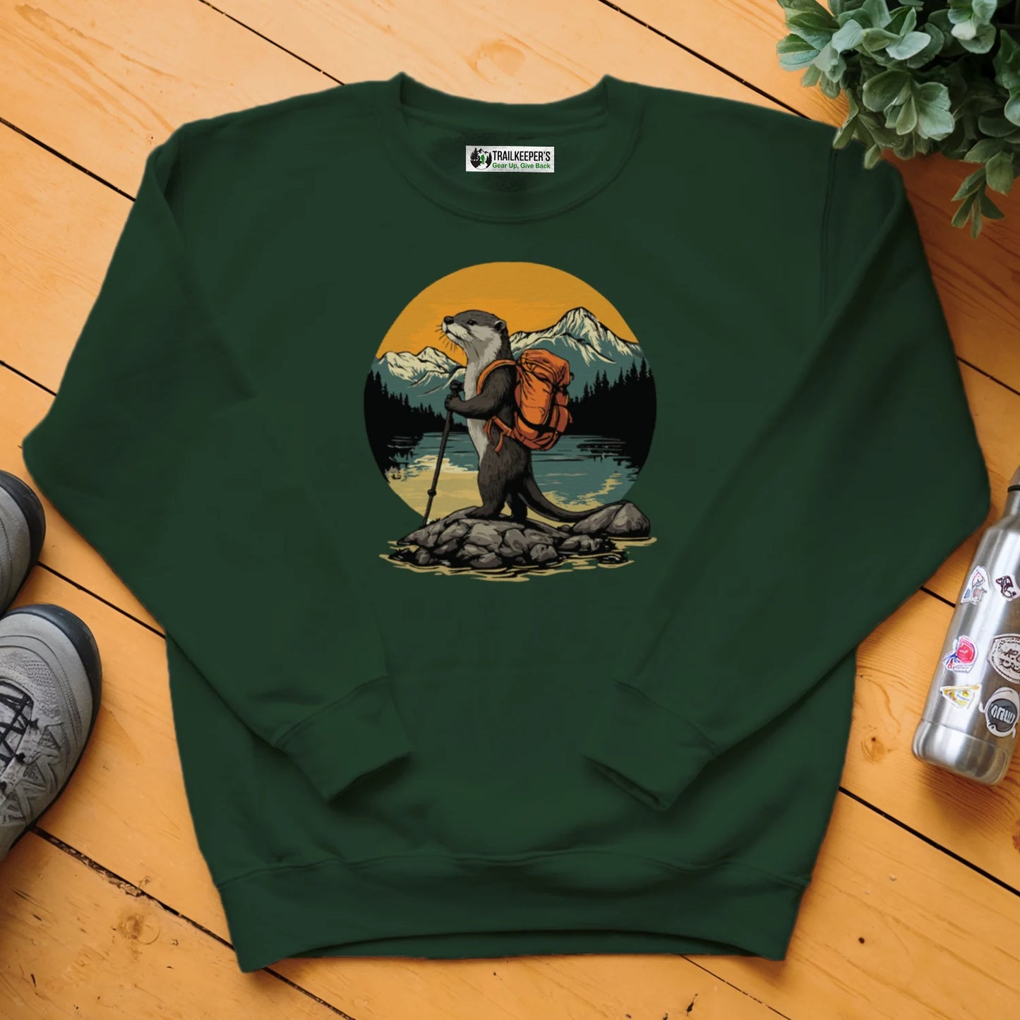 Otter Backpacker On The River Sweatshirt