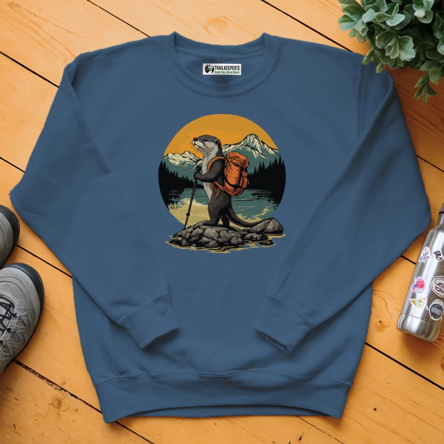 Otter Backpacker On The River Sweatshirt