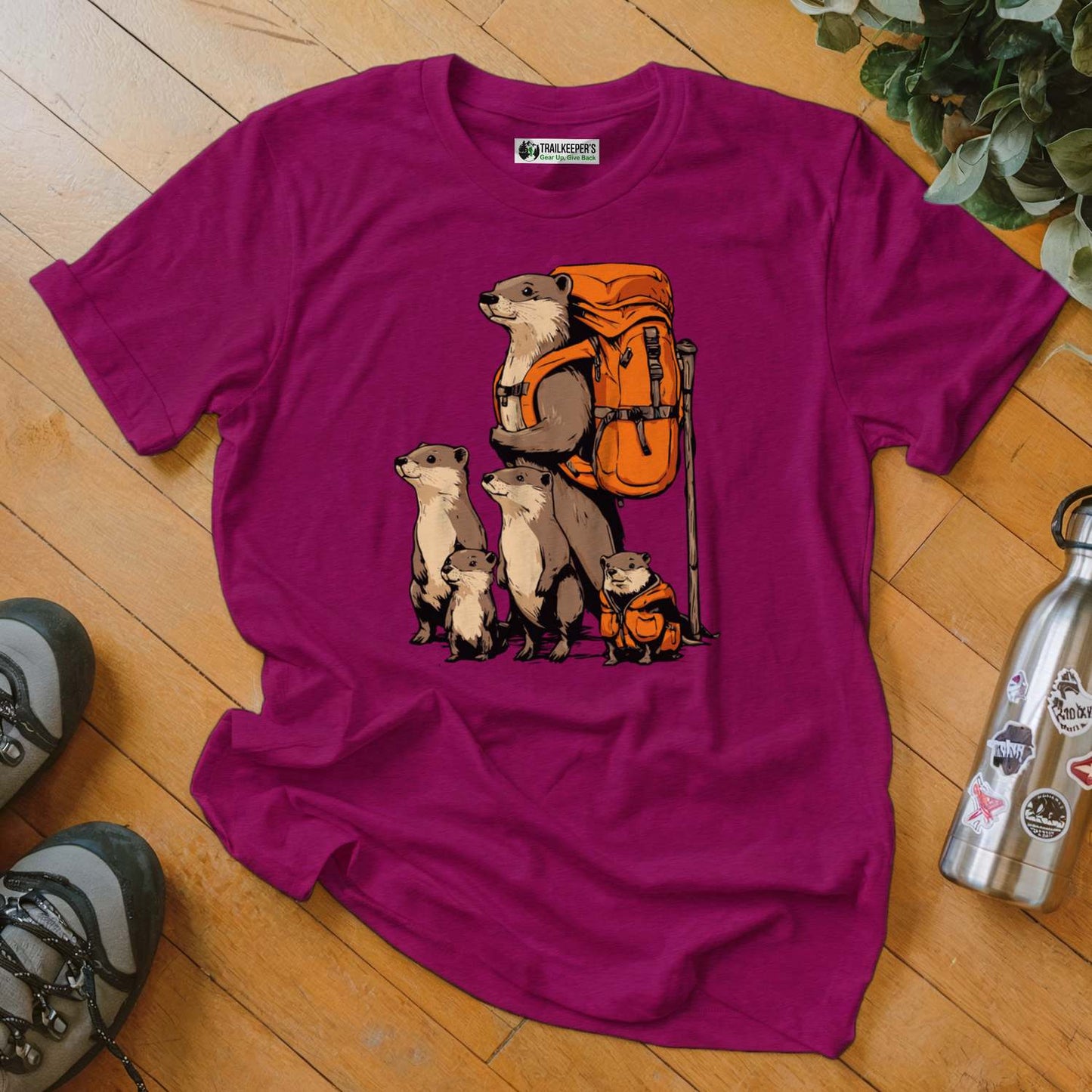 Otter Backpacker Family T-Shirt