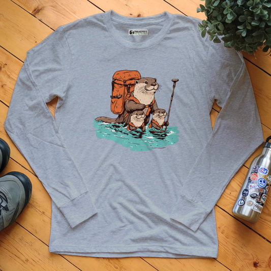 Otter Backpacker Family Fording River Long Sleeve T-Shirt