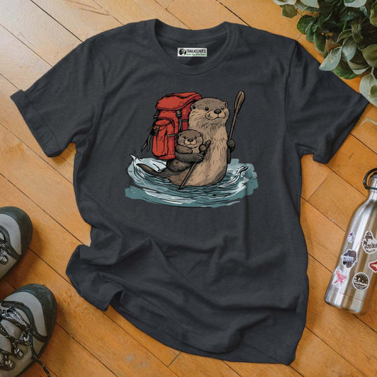 Otter Backpacker Family Fording River T-Shirt