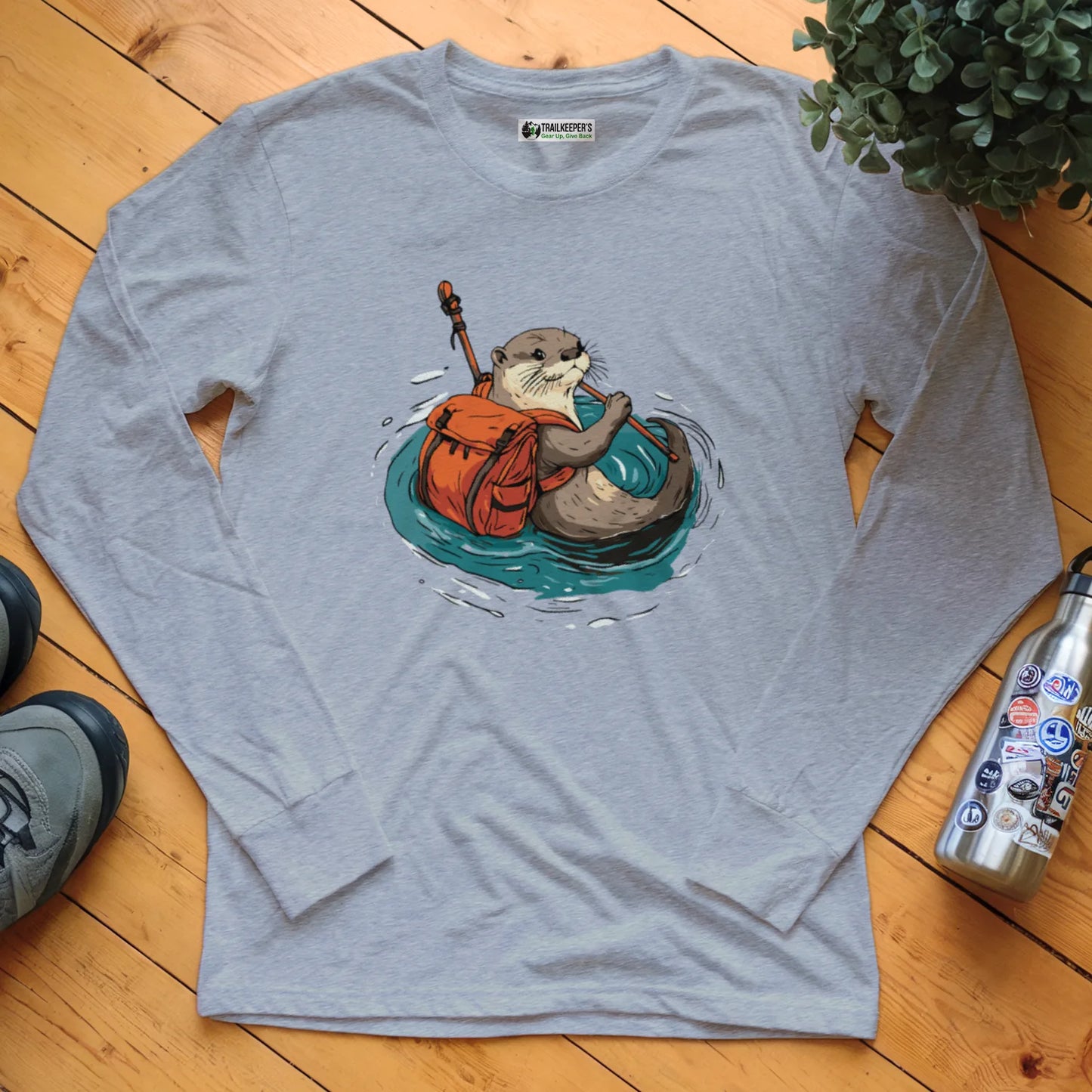 Otter Backpacker Fording River Long Sleeve T-Shirt