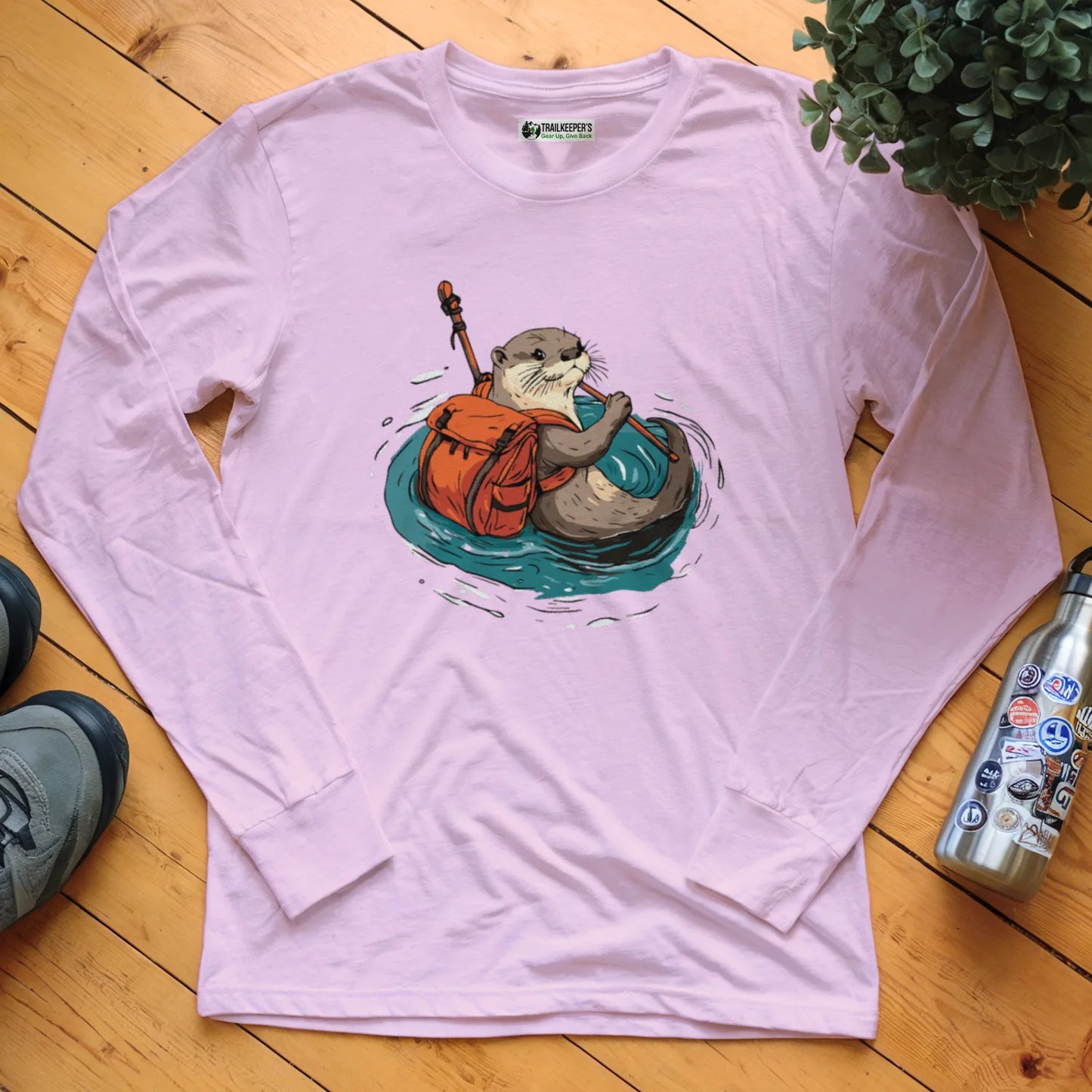 Otter Backpacker Fording River Long Sleeve T-Shirt