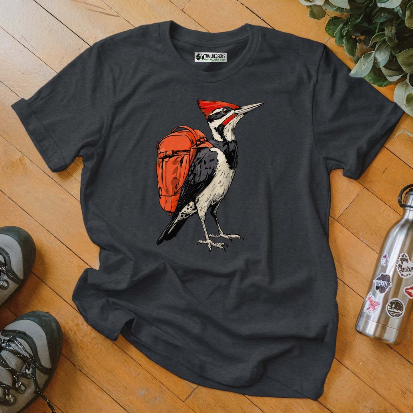 Pileated Woodpecker Backpacker T-Shirt