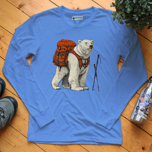 Polar Bear Backpacker Long Sleeve T-Shirt