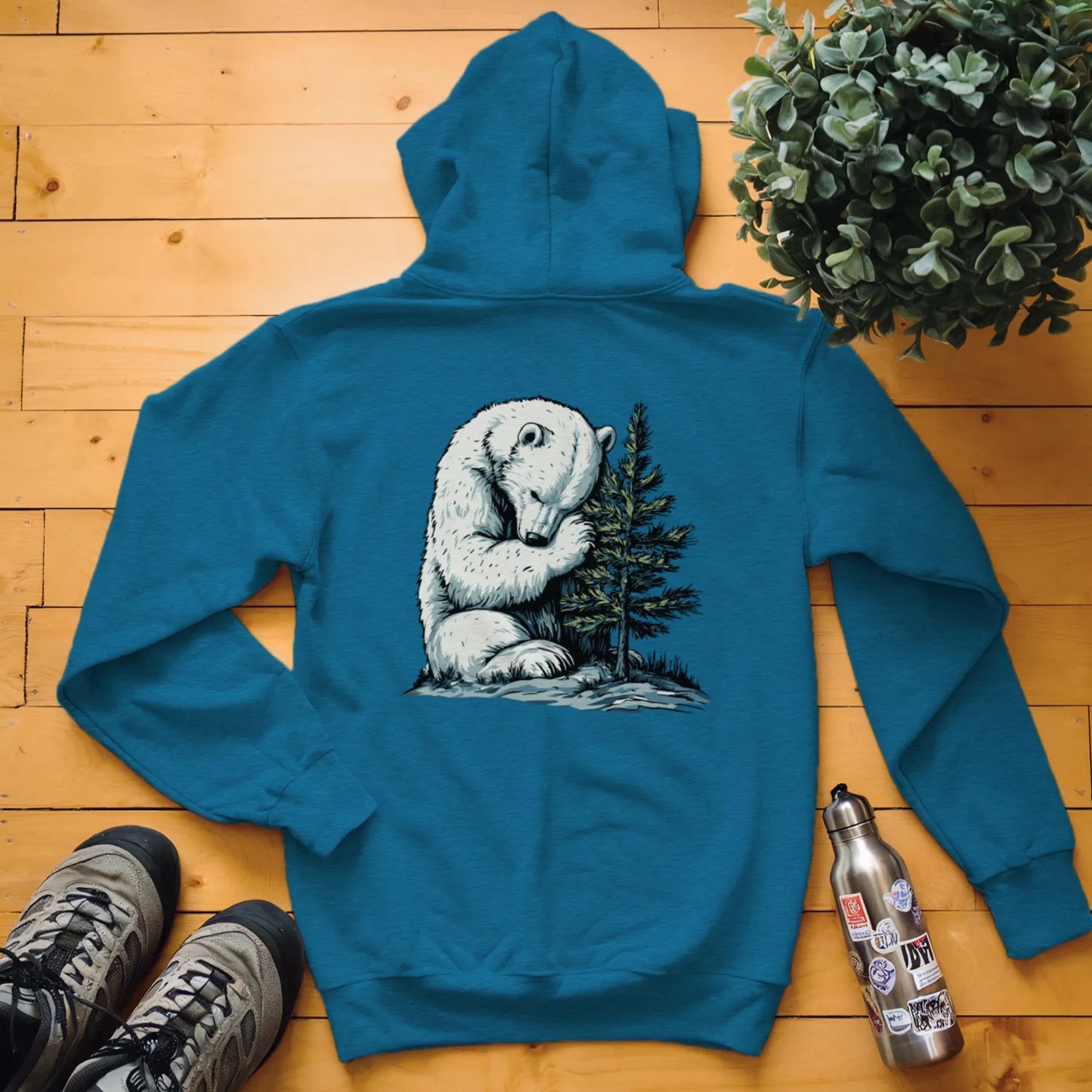 Polar Bear Tree Hugger Hoodie