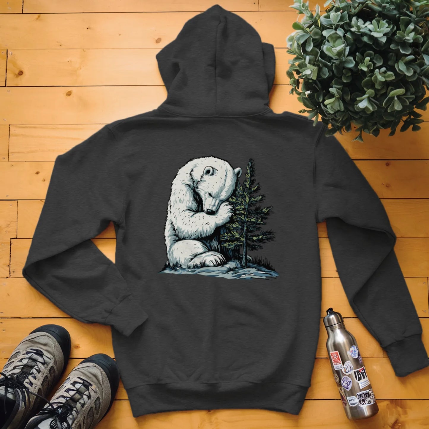 Polar Bear Tree Hugger Hoodie