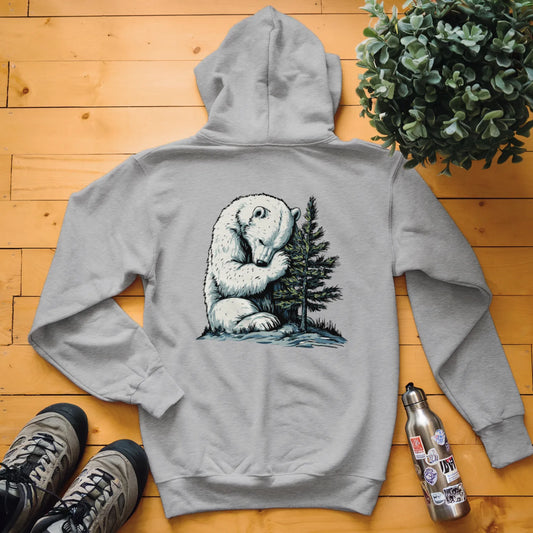 Polar Bear Tree Hugger Hoodie
