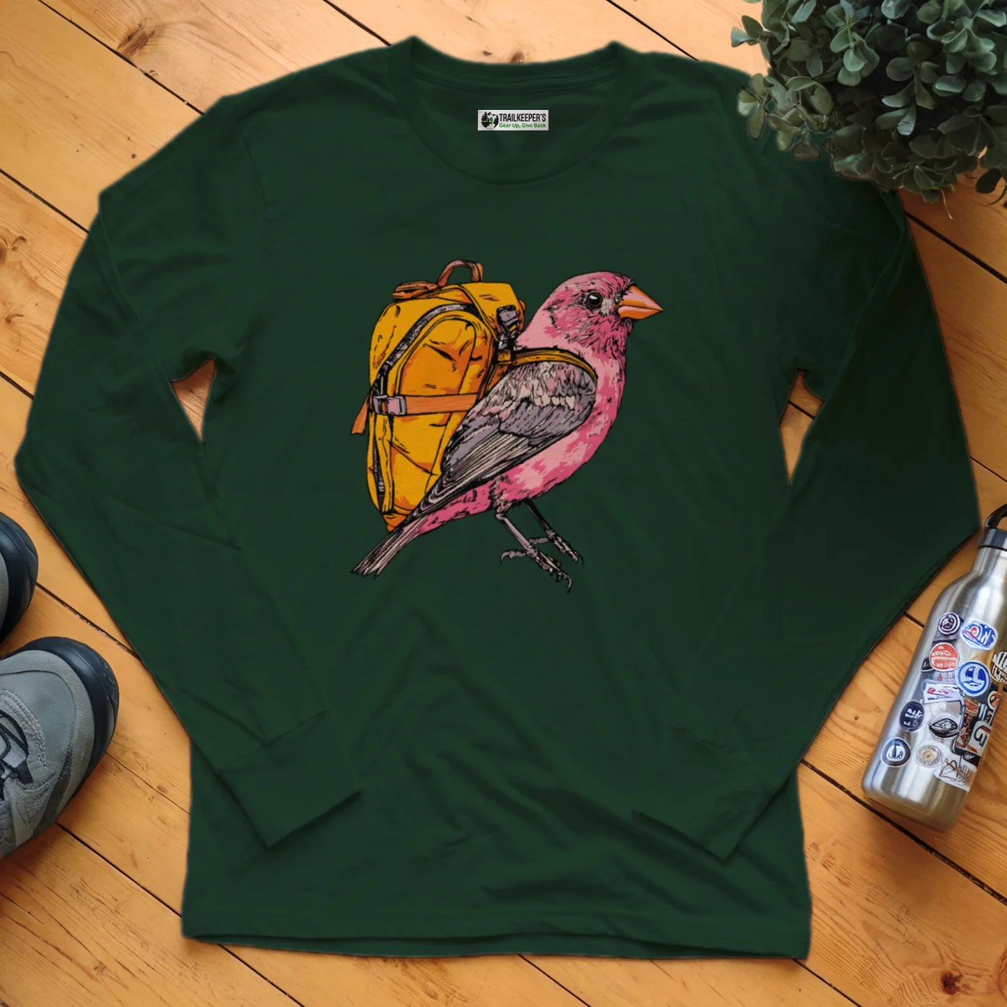 Purple Finch Backpacker Long Sleeve T-Shirt