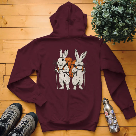 Rabbit Backpacker Couple Hoodie