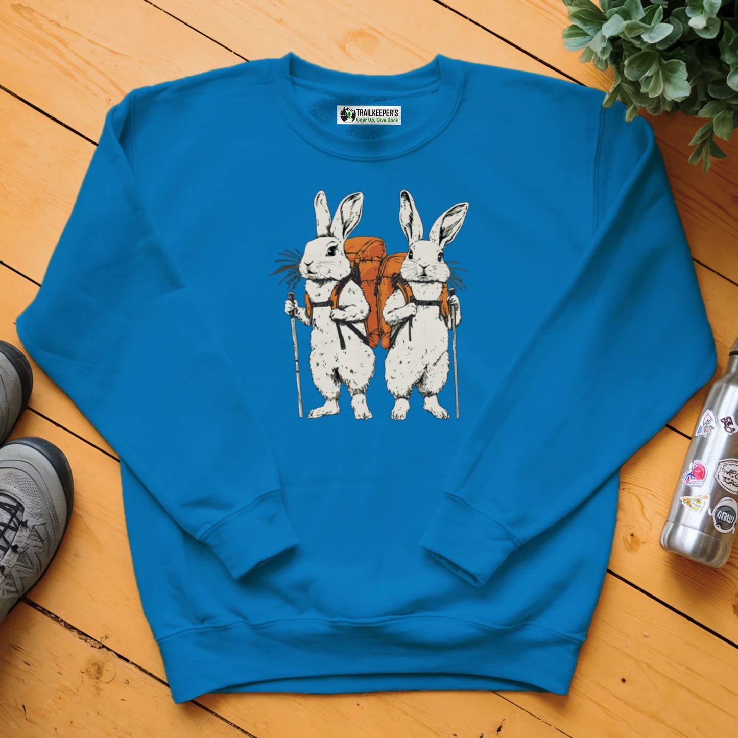 Rabbit Backpacker Couple Sweatshirt