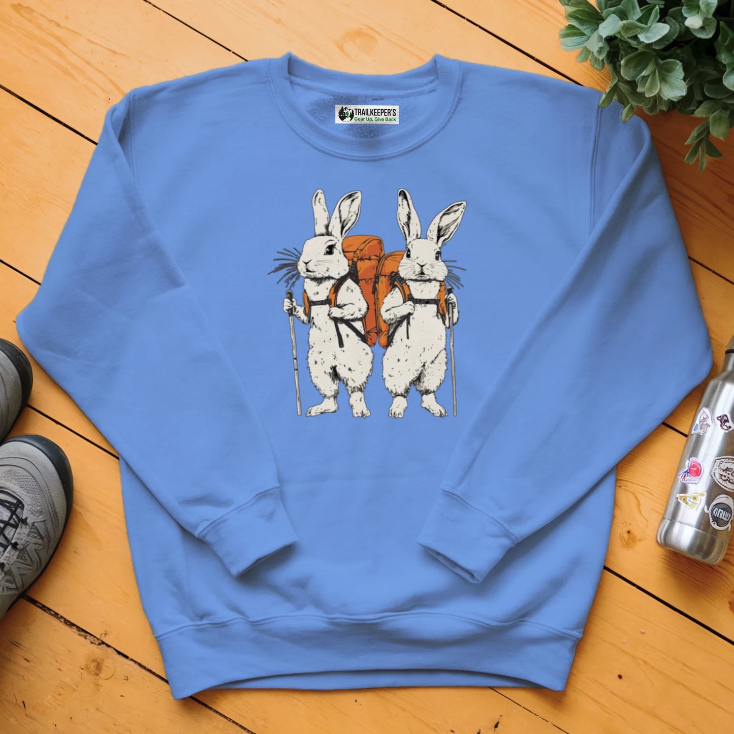 Rabbit Backpacker Couple Sweatshirt