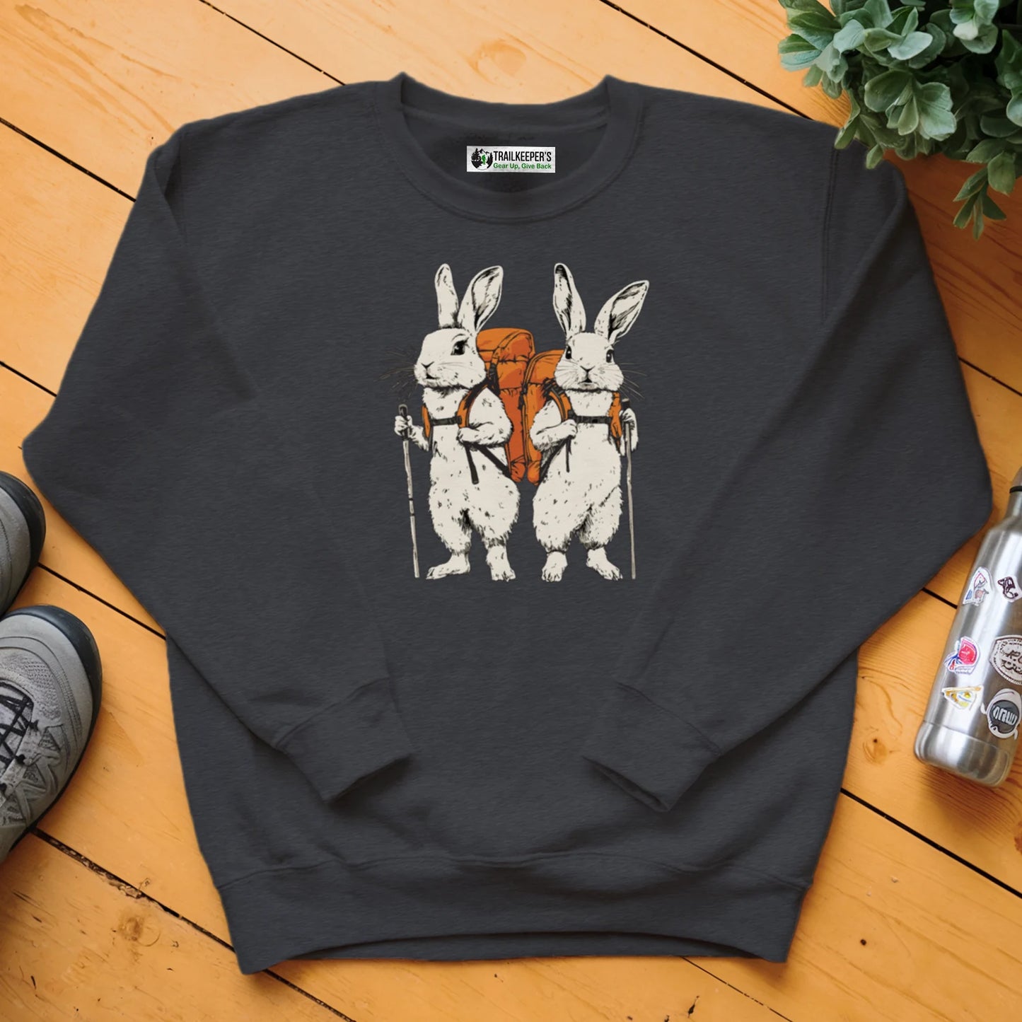 Rabbit Backpacker Couple Sweatshirt