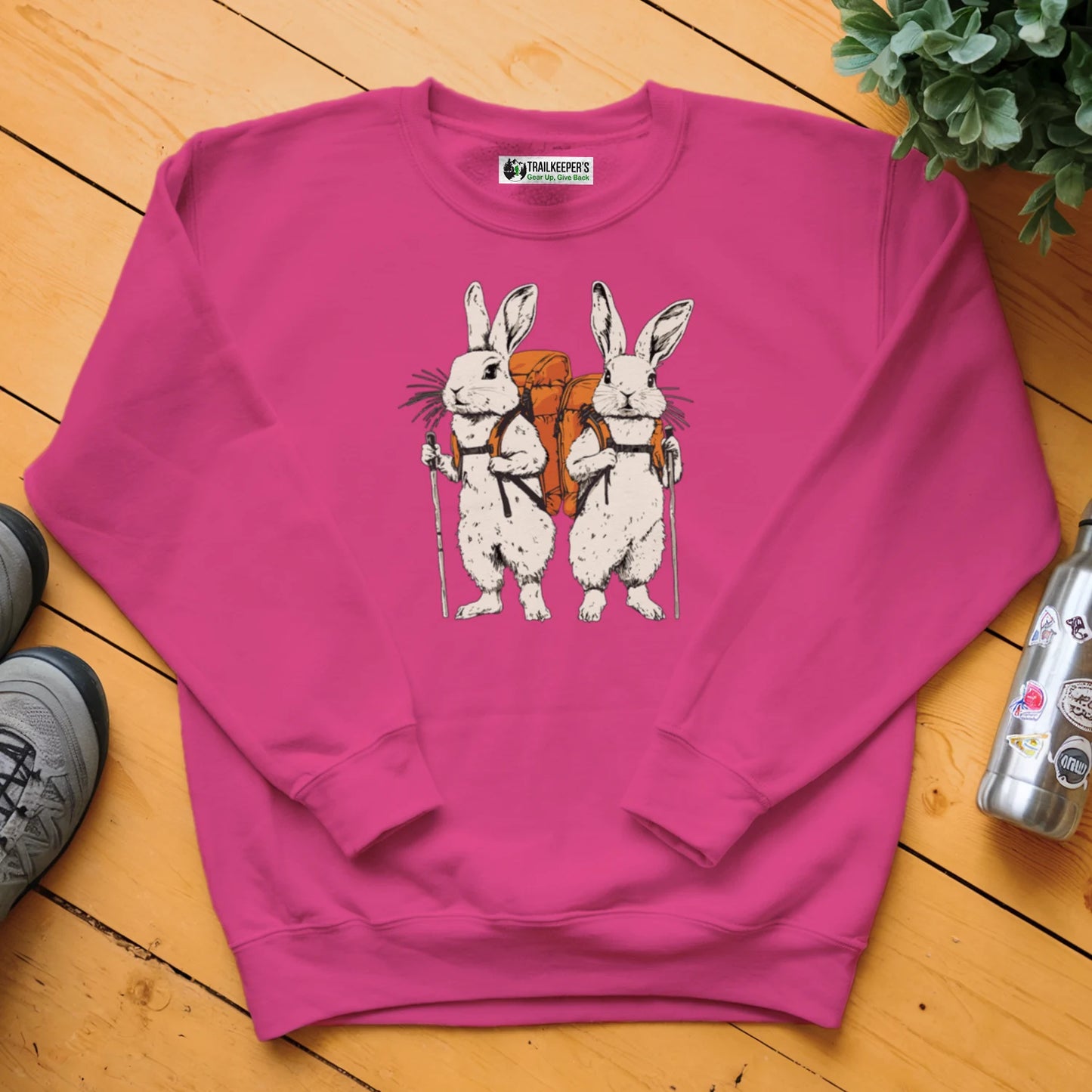 Rabbit Backpacker Couple Sweatshirt