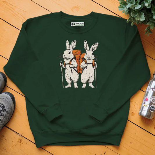 Rabbit Backpacker Couple Sweatshirt