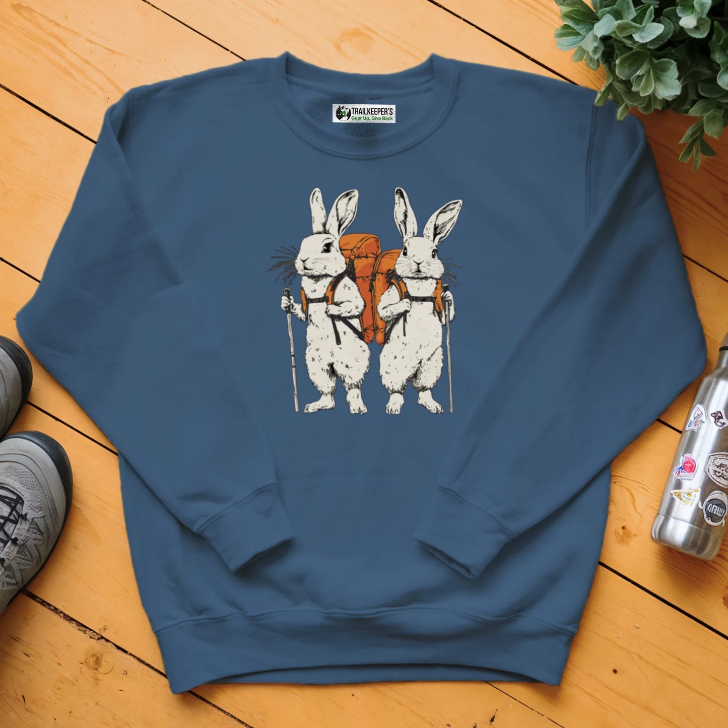 Rabbit Backpacker Couple Sweatshirt