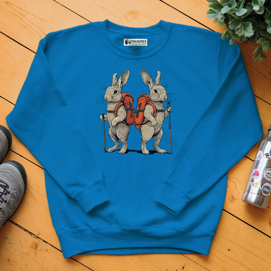 Rabbit Backpacker Couple Sweatshirt