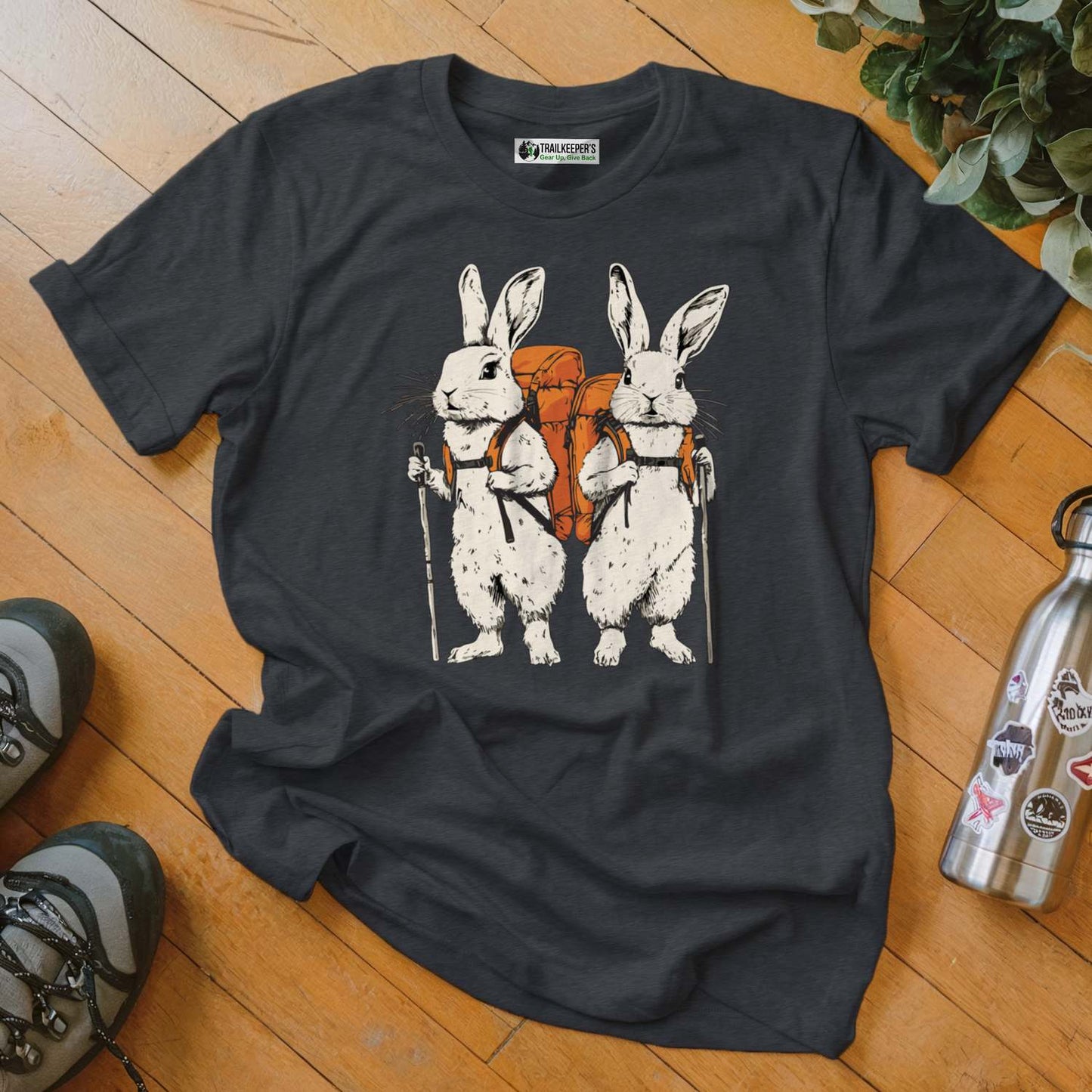 Rabbit Backpacker Couple T-Shirt