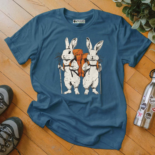 Rabbit Backpacker Couple T-Shirt