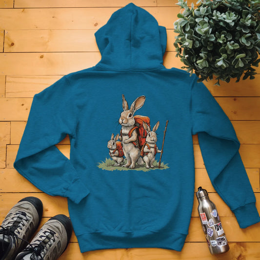 Rabbit Backpacker Family Hoodie