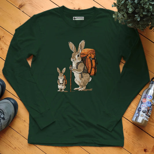 Rabbit Backpacker Family Long Sleeve T-Shirt