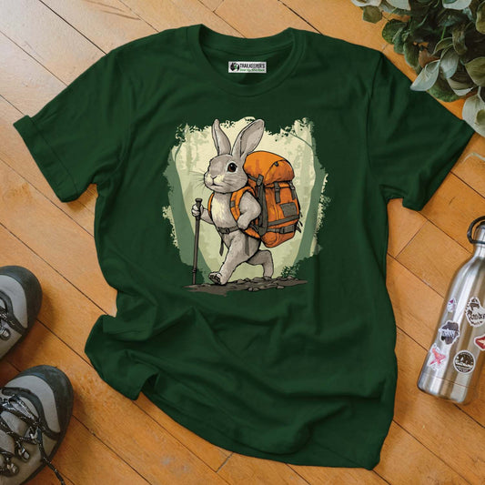 Rabbit Backpacker In The Forest T-Shirt