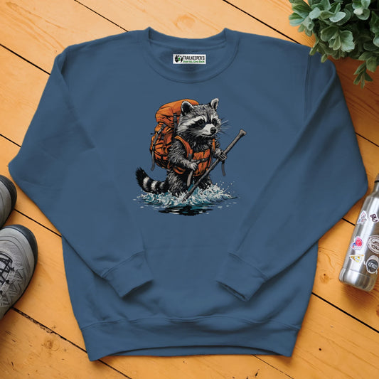 Raccoon Backpacker Fording River Sweatshirt