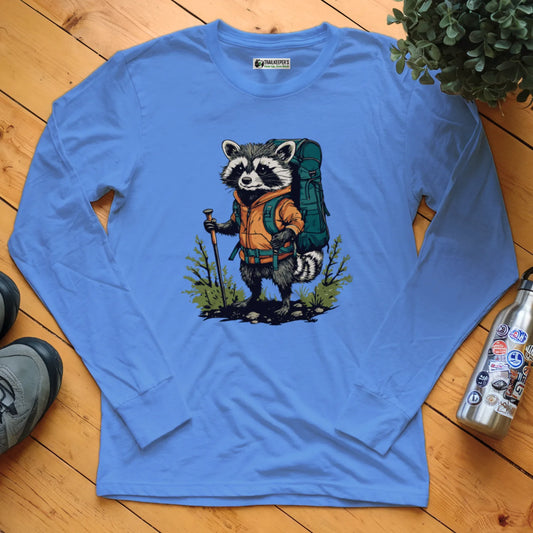 Racoon Backpacker Long Sleeve T-Shirt