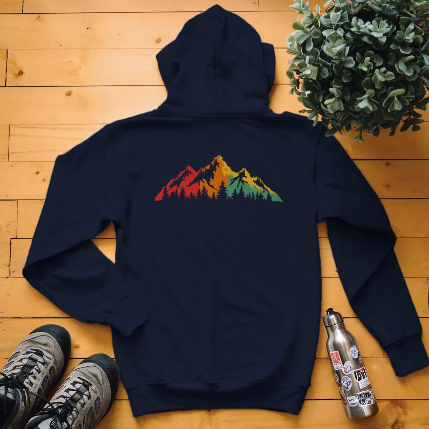 Rainbow Mountain Scene Hoodie