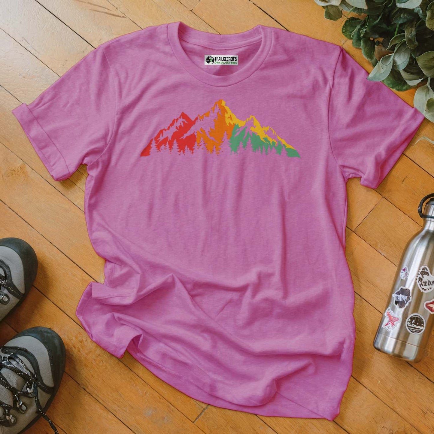 Rainbow Mountain Scene T-Shirt