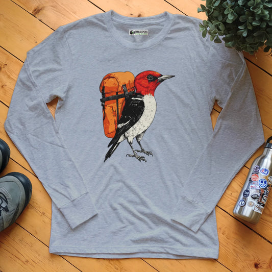 Red-headed Woodpecker Backpacker Long Sleeve T-Shirt